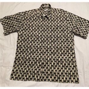 Via Veneto Men’s Casual Button Down 100% cotton Shirt Size Large